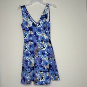 Blue Floral Forever 21 Dress, Size Small